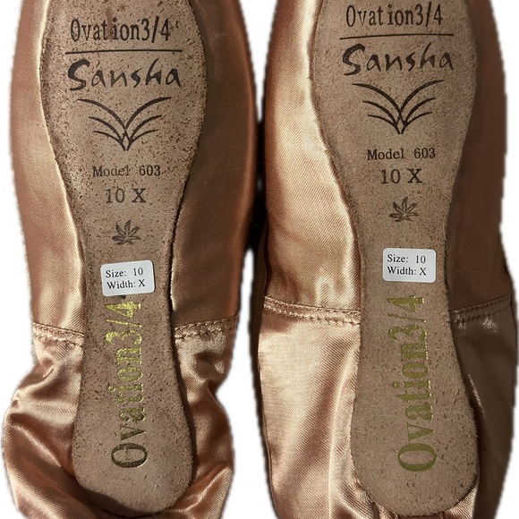 Sansha pointe Ballet/Dance shoes 603 OVATION 3/4 - Picture 2 of 2